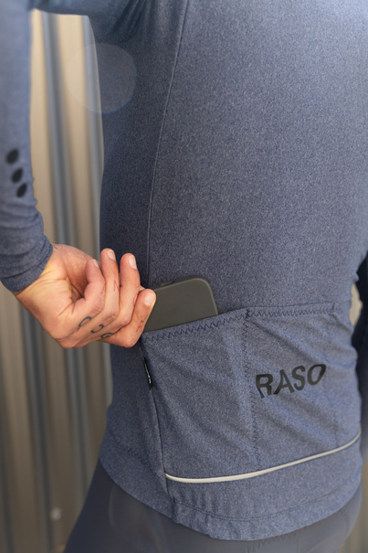 Melange Long Sleeve Jersey (navy)