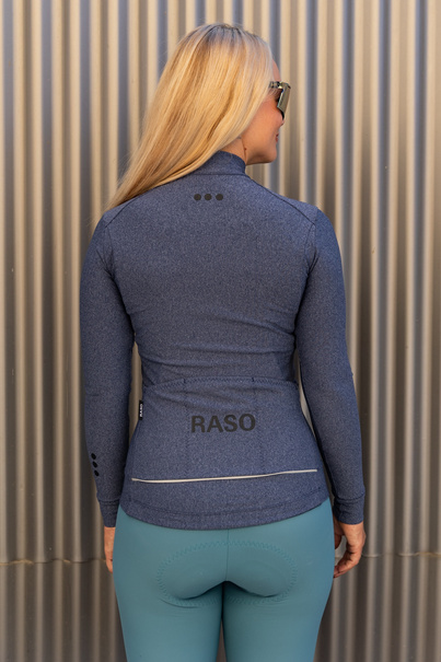 Melange Long Sleeve Jersey (navy)