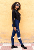 Women's PREMIUM Navy-Blue Tights
