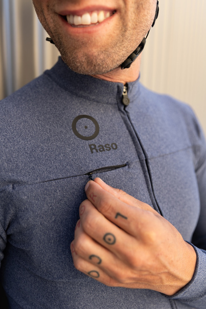 Melange Long Sleeve Jersey (navy)